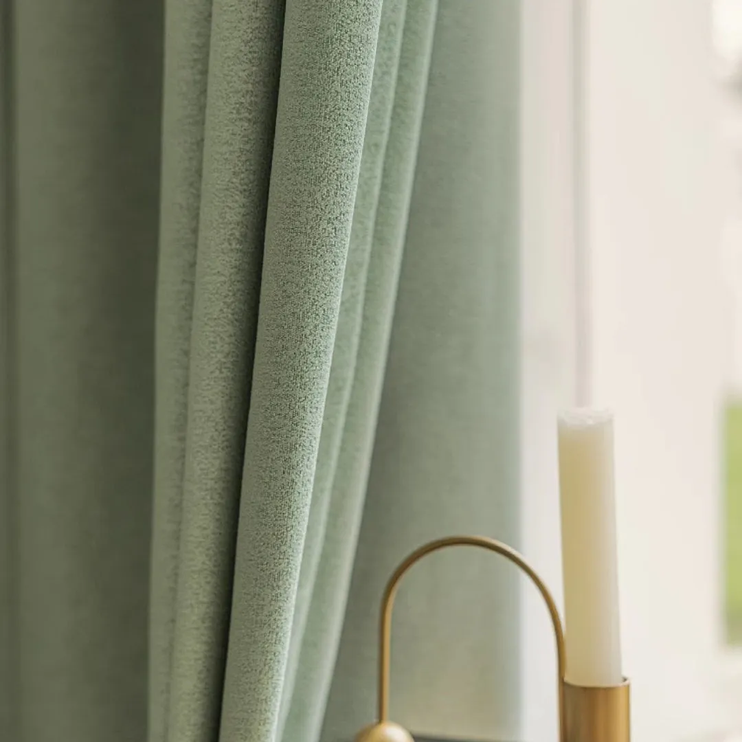 Vera Sage Green Blackout Thermal Custom Curtain