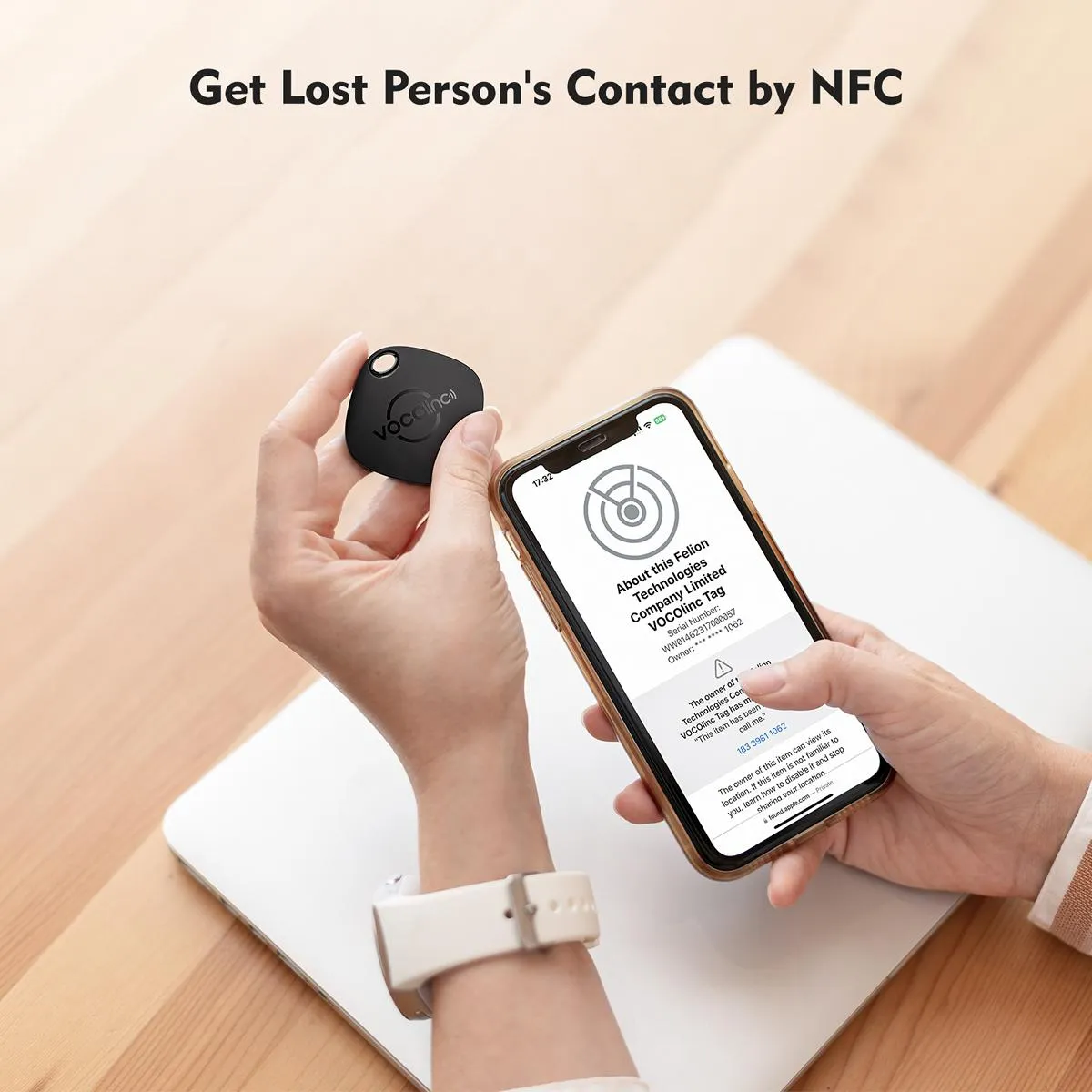 VOCOlinc Black Versatile Bluetooth Finder（Only iOS）