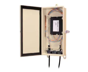 Wall Mount Fiber Enclosure, Single Door, Up to 36 Splices, Trays Included