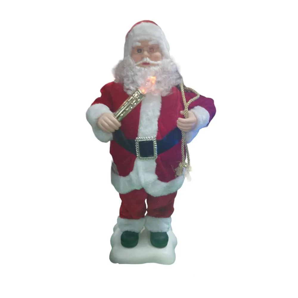 Xmas Santa with Lights and Music 60cm