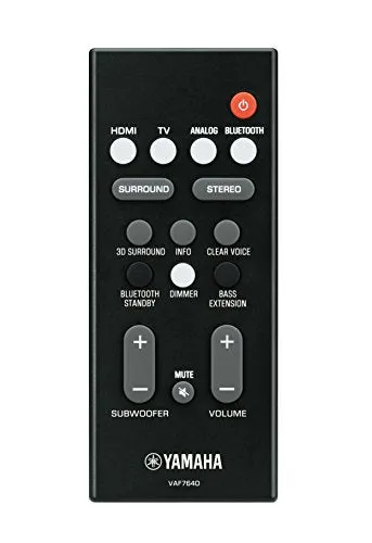 Yamaha YAS-108 Sound Bar with Built-in Subwoofers & Bluetooth