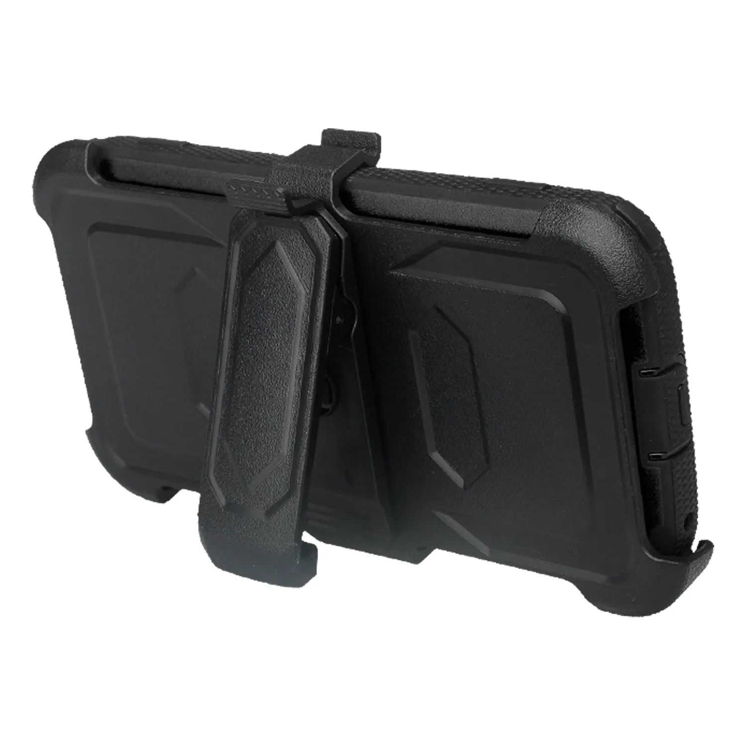 ZTE Grand X3 Case, ZMAX Champ, ZMAX Grand, Warp 7, Avid 916, Rugged Full-Body Armor[Built-in Screen Protector] Heavy Duty Holster Shell Combo Case - Black